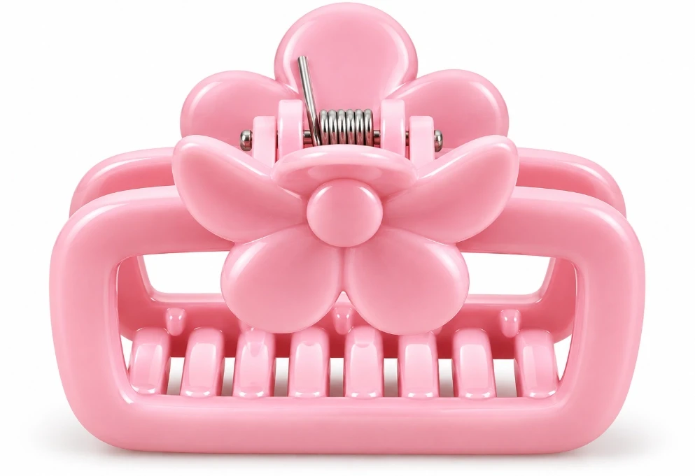Flower Shape Hair Claw Clip (Assorted Color)