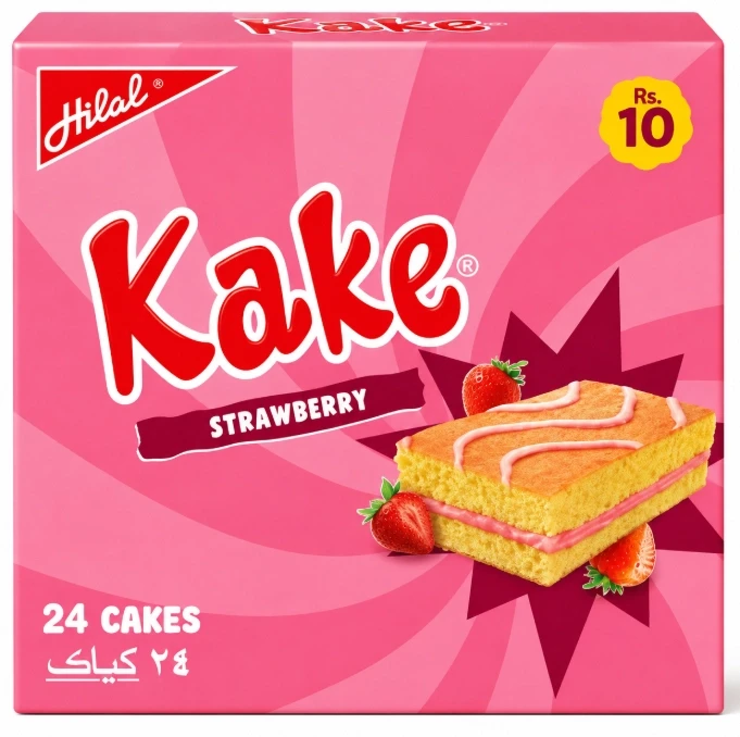 Hilal Kake Strawberry Cake Rs. 10 – 24 Pcs Box