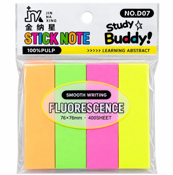 Study Buddy 4 Color Stick Note 76x76mm (400 Sheets)
