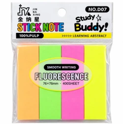 Study Buddy 4 Color Stick Note 76x76mm (400 Sheets)