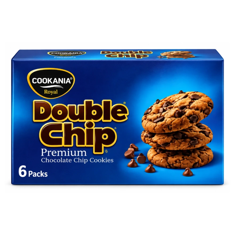 Cookania Royal Double Chip Premium Chocolate Chip Cookies 6 Packs (Rs:100)
