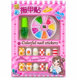 Colorful Nail Art & Nail Sticker Decoration Set for Kids