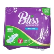 BlissMaxi Thick Sanitary Pads Long 9 Pcs