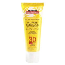 Saeed Ghani Extra Whitening Oil-Free Sunblock with Vitamin C SPF 30 60ml