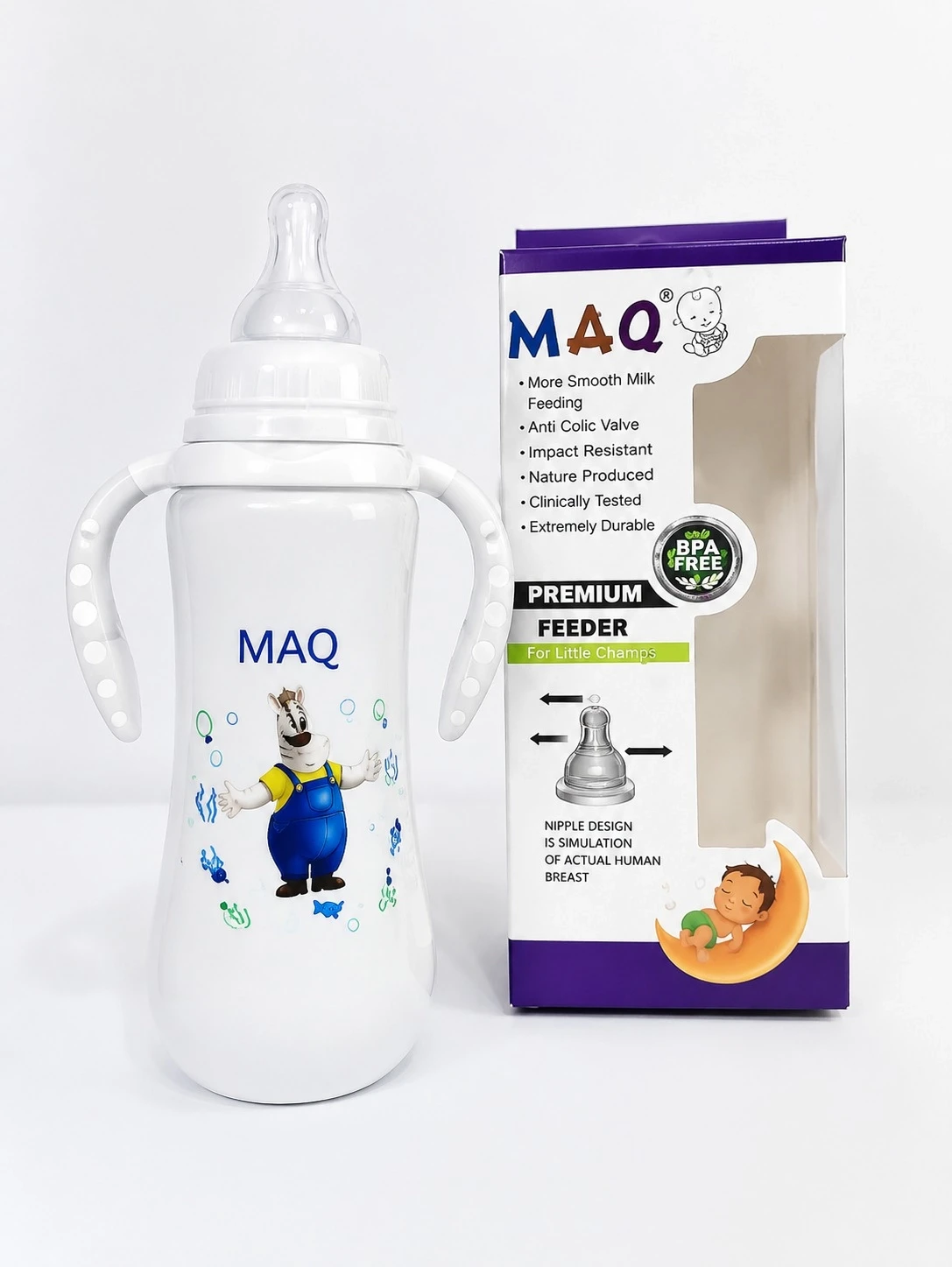 MAQ Premium Feeder Character White Colored Cap 9oz