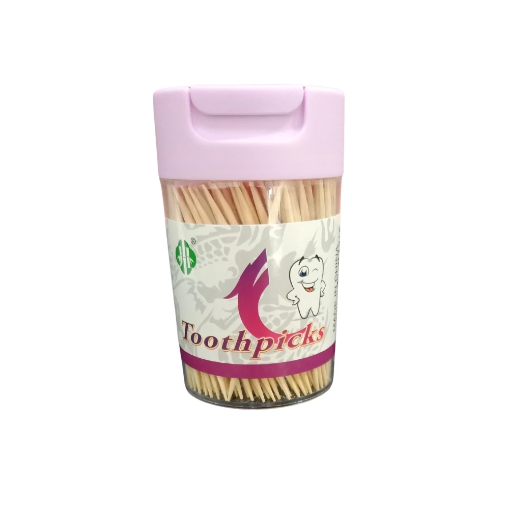 Tooth Picks Pack Transparent Jar