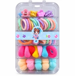 Kids Colorful Hair Accessories Set with Storage Box