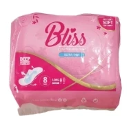 Bliss Ultra Thin Sanitary Pads Long 8 Pcs