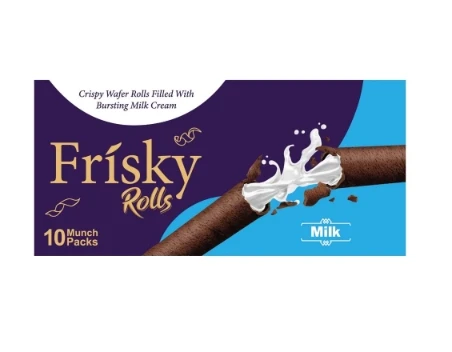 Inovative Frisky Milk Rolls 10 Munch Packs Box