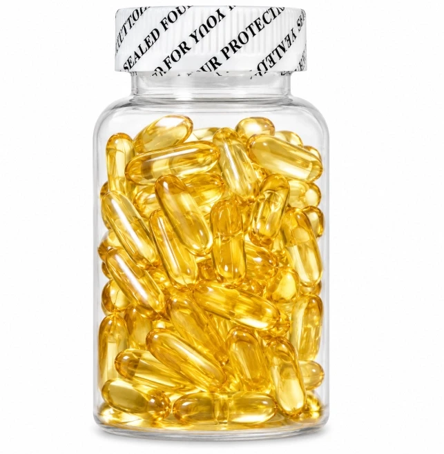 Golden Softgel Capsules for Hair