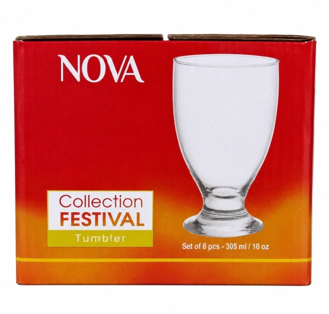 Nova Festival Tumbler Glass Set 6 Pcs 305ml
