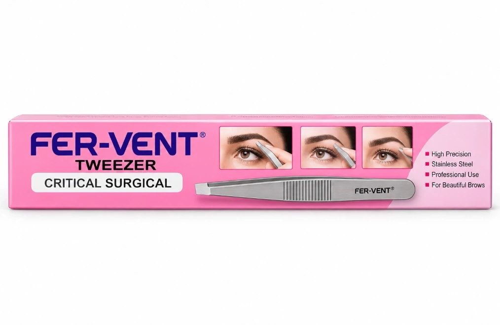 Fer-Vent Critical Surgical Eyebrow Tweezer 1 Pc