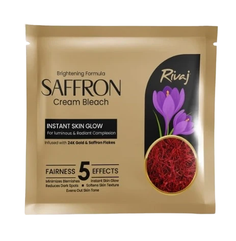 Rivaj Saffron Cream Bleach Sachet