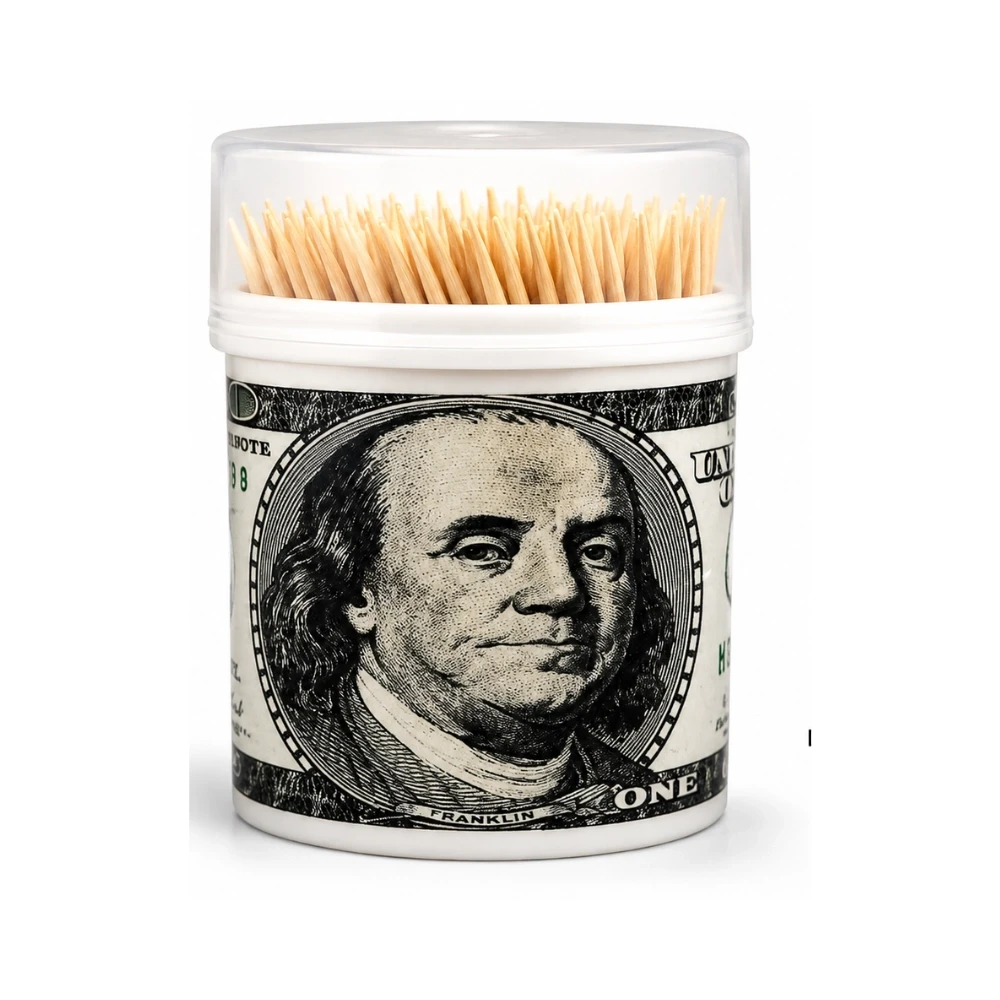 Dollar Design Toothpick Jar
