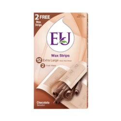 EU Naturals 12 Extra Large Wax Strips Chocolate