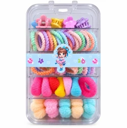 Kids Colorful Hair Accessories Set with Storage Box-