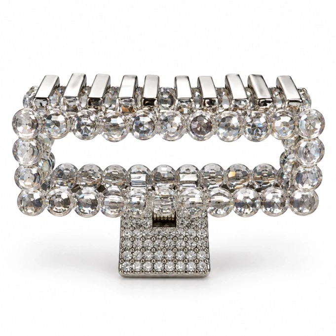 Rhinestone Rectangular Hair Claw Clip ( Assorted Color)-