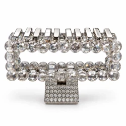 Rhinestone Rectangular Hair Claw Clip ( Assorted Color)-