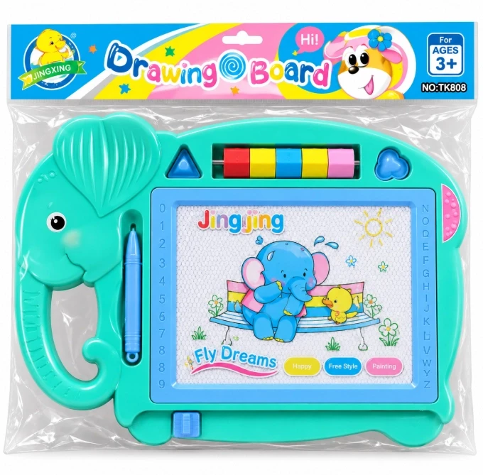 Jingxing Elephant-Shaped Kids Magnetic Drawing Board with Pen
