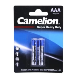 Camelion Super Heavy Duty AAA Batteries 1.5V 2-Pcs Card Pack