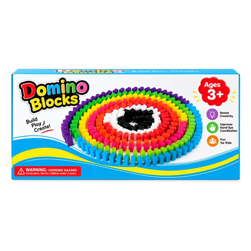 Colorful Domino Blocks Building & Creative Play Set for Kids – Ages 3+