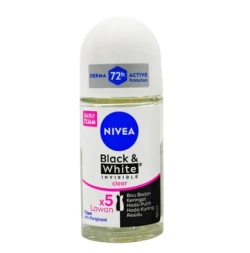 Nivea Black & White Invisible Clear Anti-Perspirant Roll On Deodorant 50ml