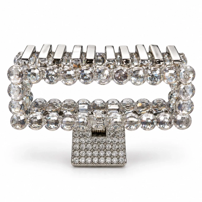 Rhinestone Rectangular Hair Claw Clip ( Assorted Color)