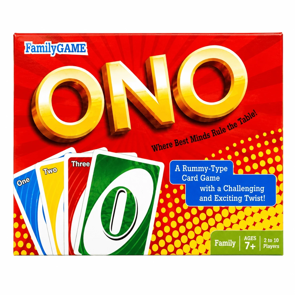 ONO Family Card Game 7+ Years Red