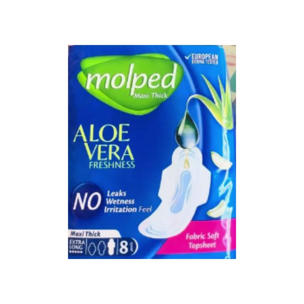 Molped Maxi Thick Aloe Vera Freshness Extra Long 8 Pads