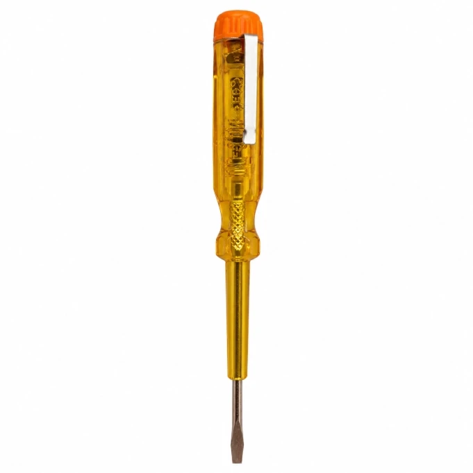 Transparent Voltage Tester Screwdriver – Yellow
