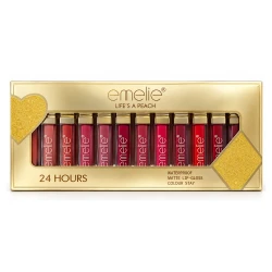 Emelie Life’s a Peach 24 Hours Matte Lip Gloss Set – 12 Colors