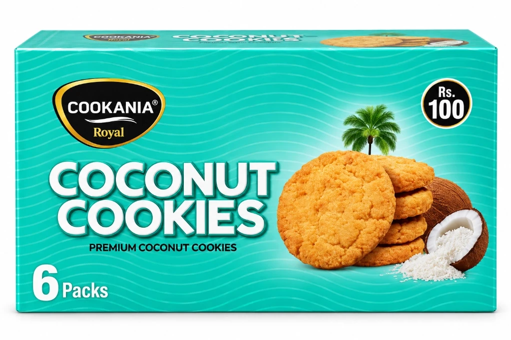 Cookania Royal Coconut Cookies 6 Packs (RS:100)