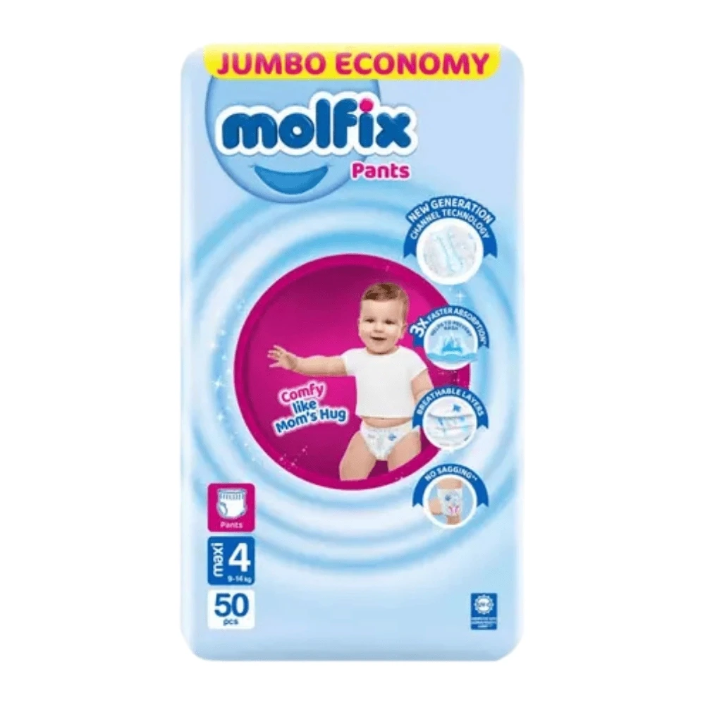 Molfix Pants No.4 Maxi 9-14kg 50Pcs