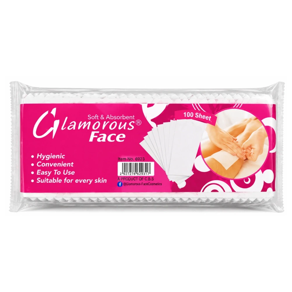 Glamorous Face Soft & Absorbent Waxing Strips 100 Sheets