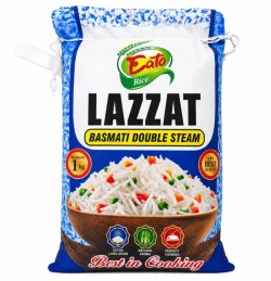 EatO Lazzat Basmati Double Steam Rice Bag 1kg