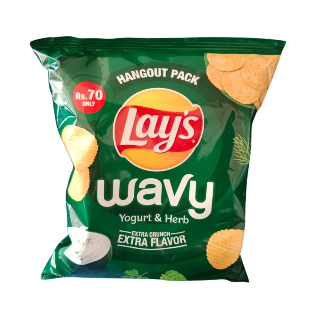 Lays Wavy Yogurt & Herb Extra Cruch  Rs. 70