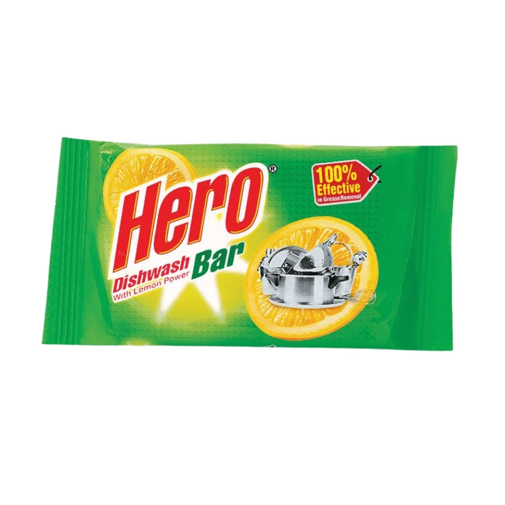 Hero Dishwash With Lemon Powder Bar 105g