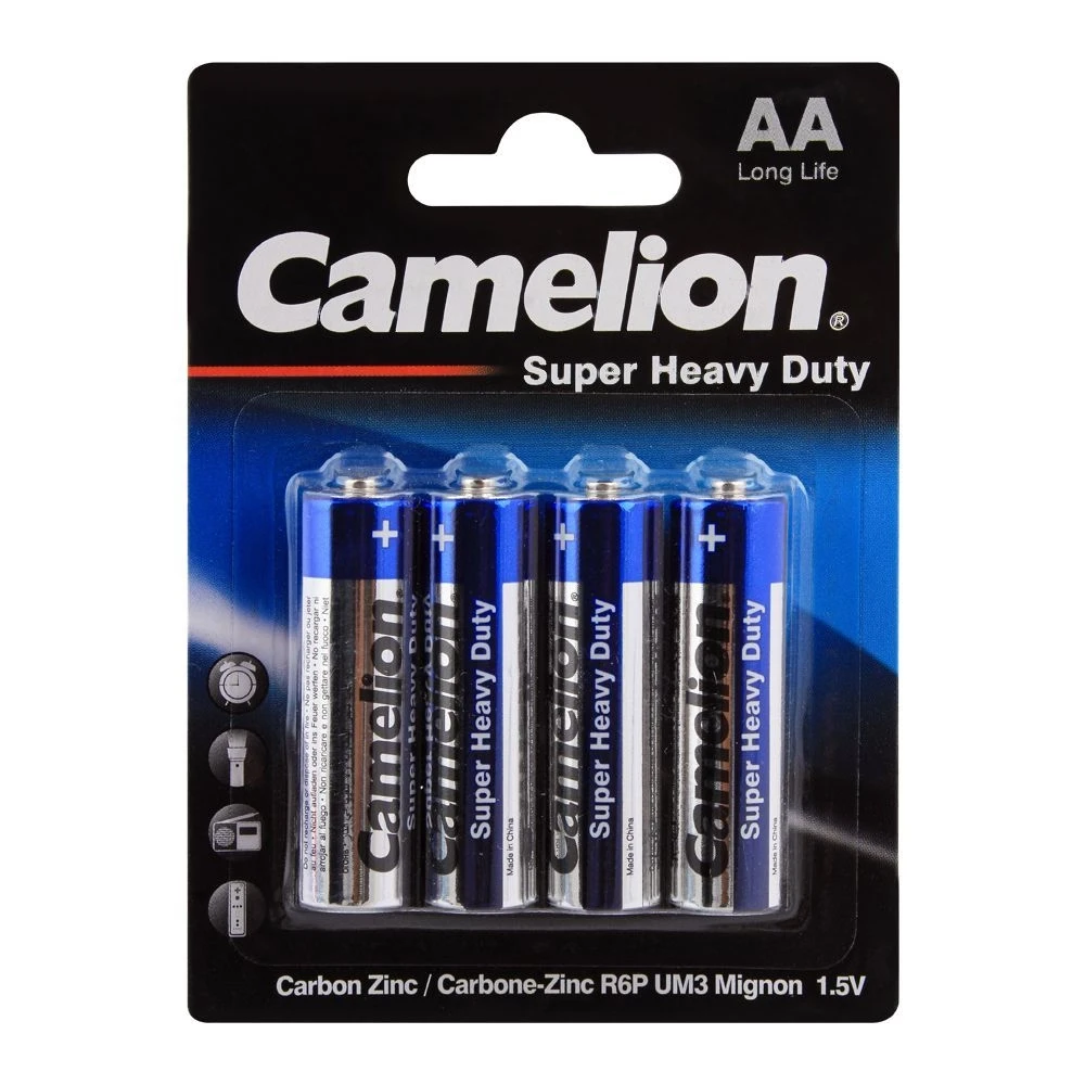 Camelion Super Heavy Duty AA Batteries 4 Pcs
