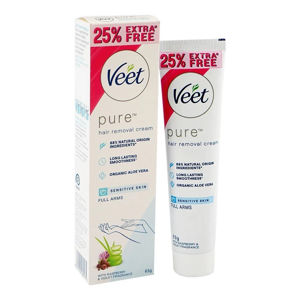 Veet Pure Hair Removal Cream for Sensitive Skin Full Arms 63gm