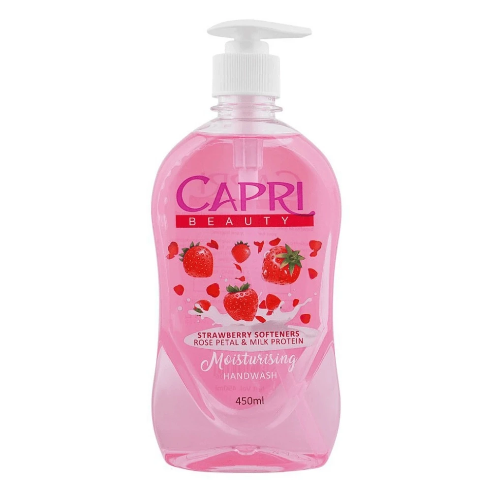 Capri Beauty Strawberry Softeners Rose Petal & Milk Protein Moisturizing Hand Wash 450ml