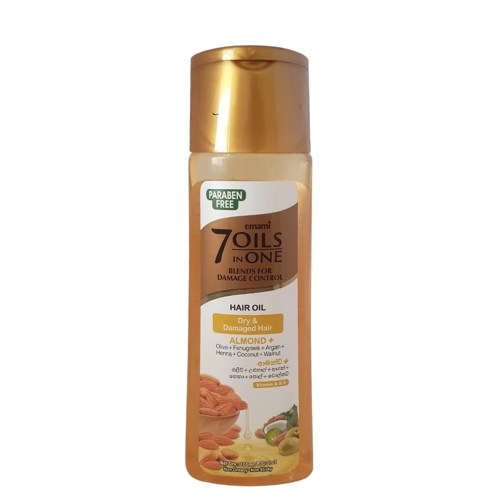 Emami 7 Oils in One Dry & Damage Control Almond+ Hair Oil 100ml