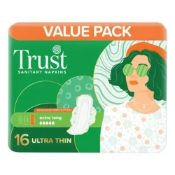 Trust Ultra Thin Extra Long Sanitary Napkins 16 Pcs