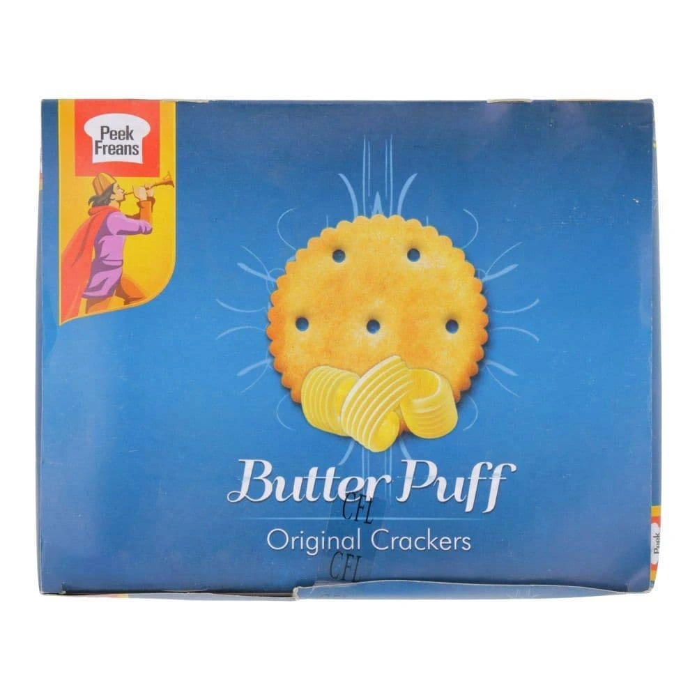 Peek Freans Butter Puff Original Crackers 16 Snack Packs Box