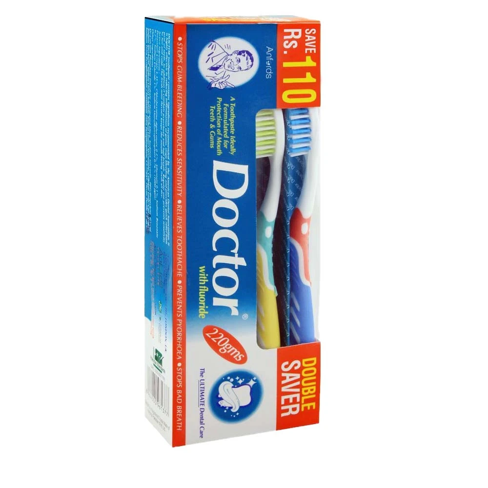 Doctor Fluoride Toothpaste 180gm Double Saver Pack