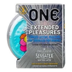 One Extended Pleasures Condoms 3 Pcs