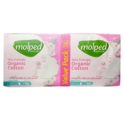 Molped Pure & Soft Organic Cotton Maxi Thick (Long) 18 Pads