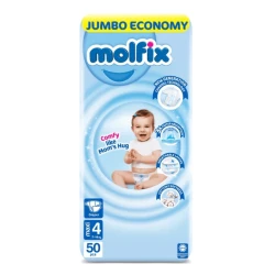 Molfix Diapers No.4 Maxi 7-14 Kg 50Pcs