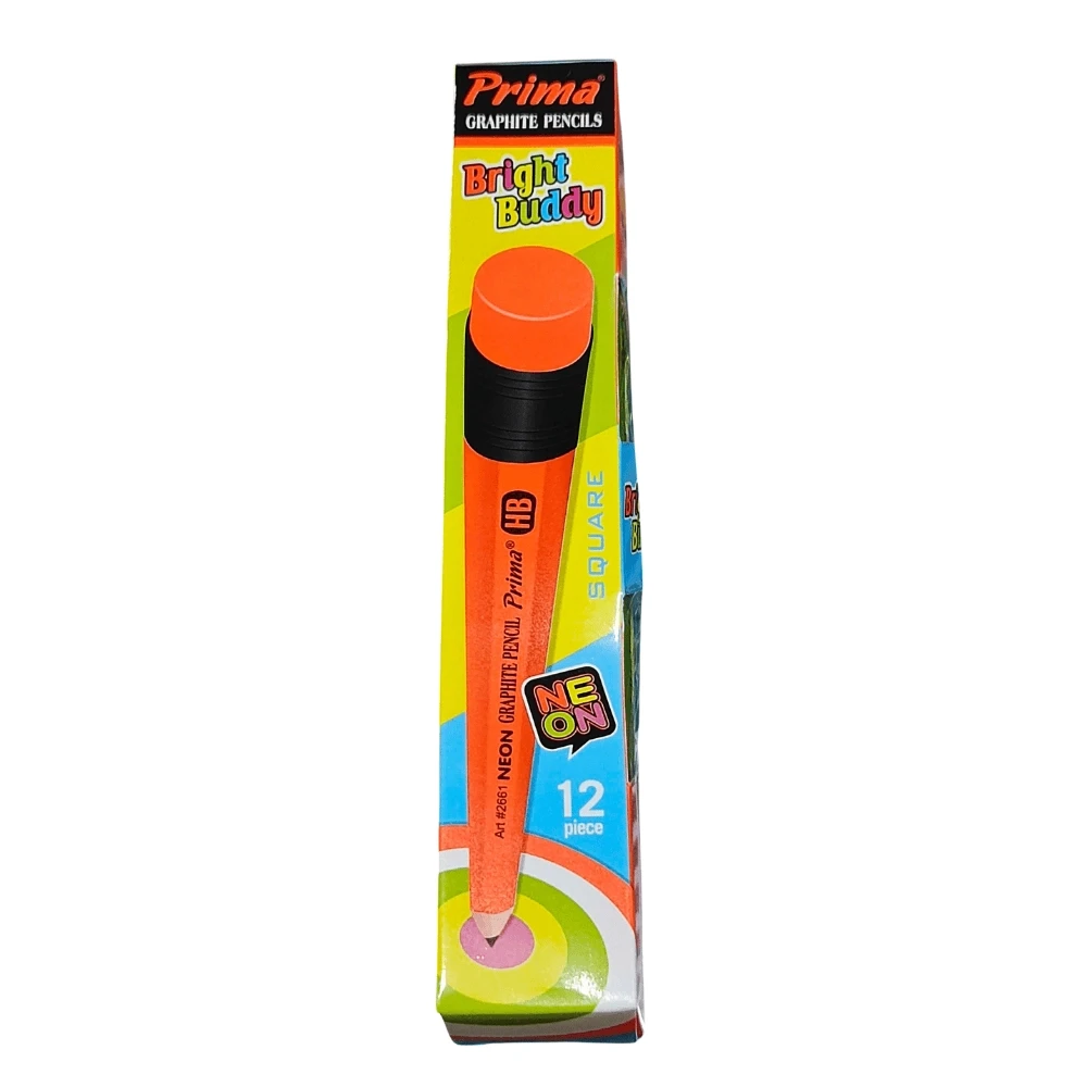 Prima Bright Buddy Neon Graphite Pencil 12 Pcs