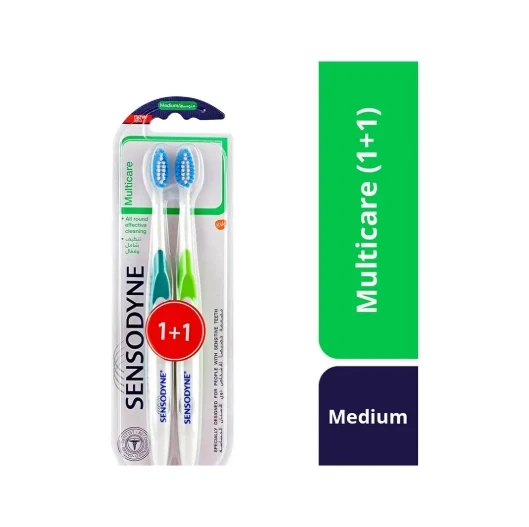 Sensodyne Multicare Medium Toothbrush Twin