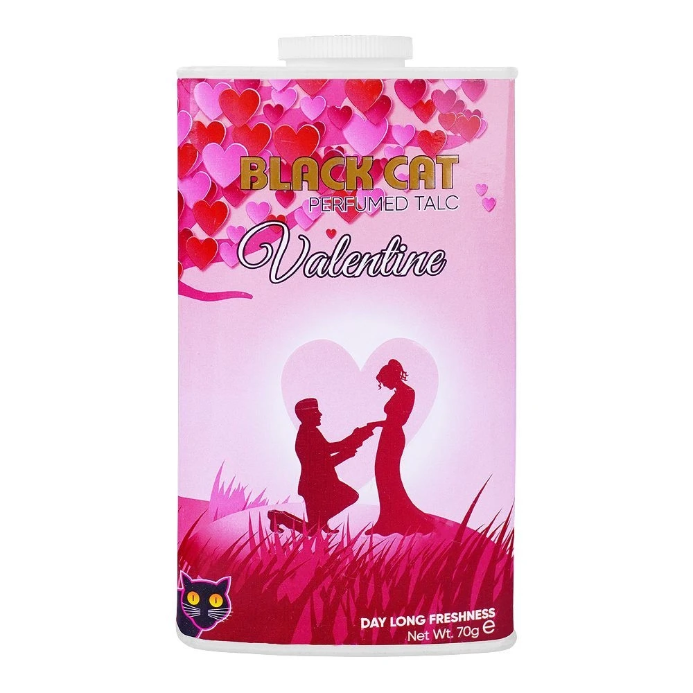 Black Cat Valentine Perfumed Talcum Powder 70g